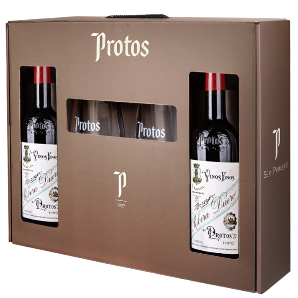 Pack - Estuche Protos 27 2 botellas + 2 copas