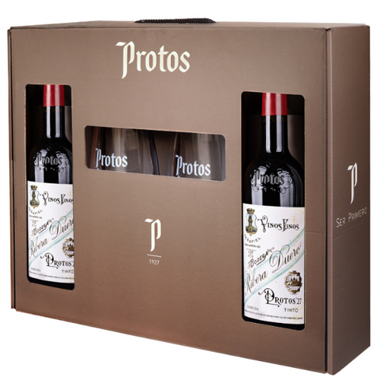 Pack - Estuche Protos 27 2 botellas + 2 copas