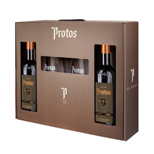 Pack - Estuche Protos 9 de 2 botellas + 2 copas